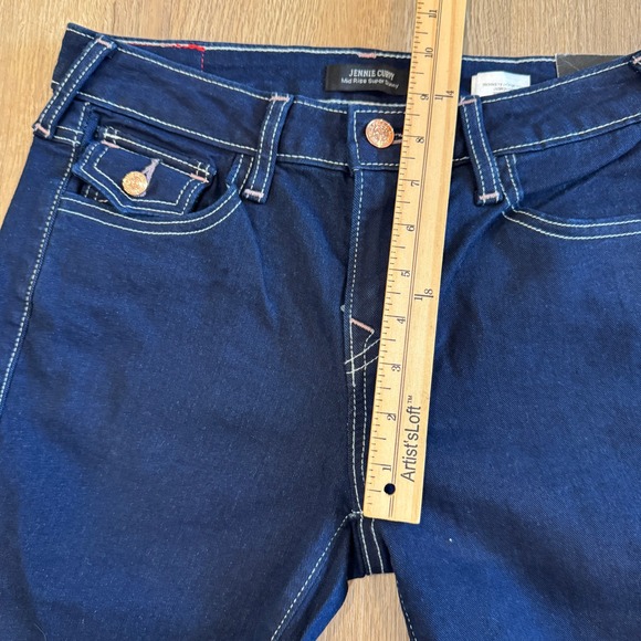 True Religion Jennie Curvy Mid Rise Super Skinny Dark Wash Jeans Size 26 NWT - Picture 6 of 10